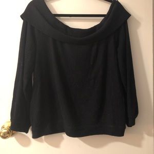 Off the shoulder oversized sweater